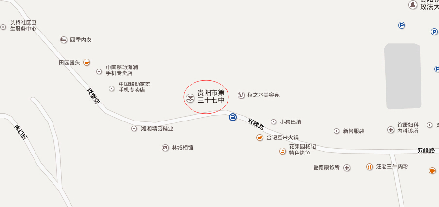 贵阳市第三十七中考场线路图