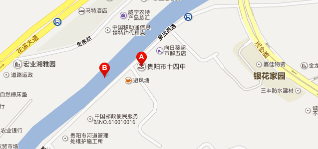 贵阳市第十四中学考场线路图